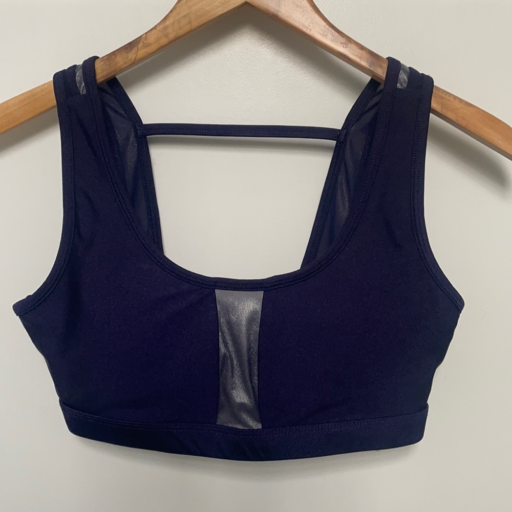 LIKE NEW FABLETICS Navy Blue Open Back Sports Bra XS